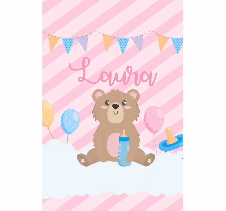 Rulou geam personalizat sărbătoarea ursulețului - TenStickers