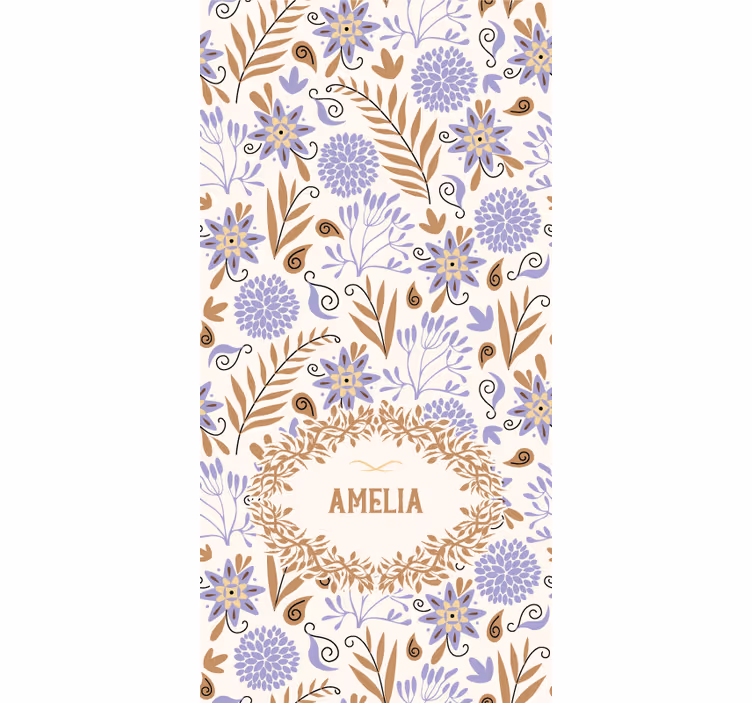 Rulou geam floral design floral personalizat - TenStickers