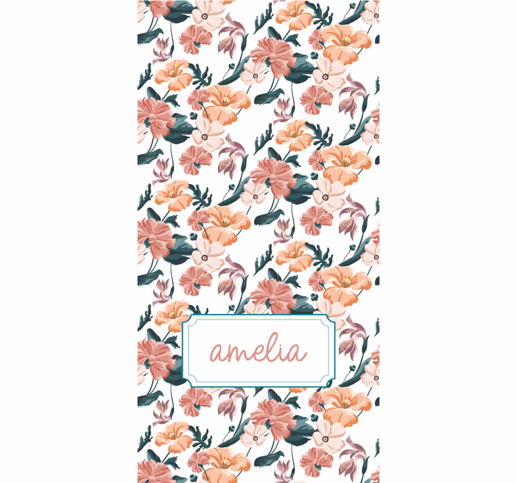 Rulou geam flori și plante design elegant de primăvară - TenStickers