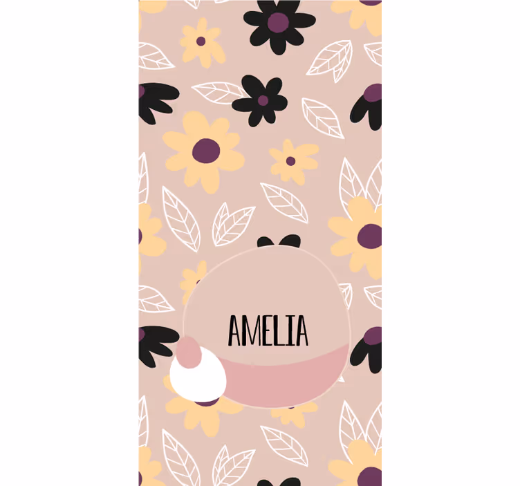 Rulou geam personalizat cu design floral personalizat - TenStickers