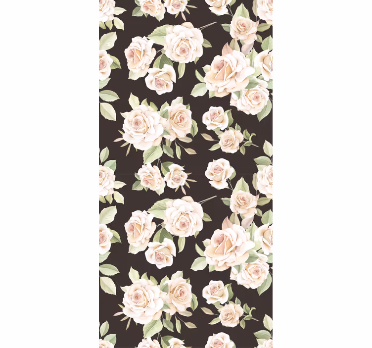 Rulou geam floral tema eleganta trandafir - TenStickers