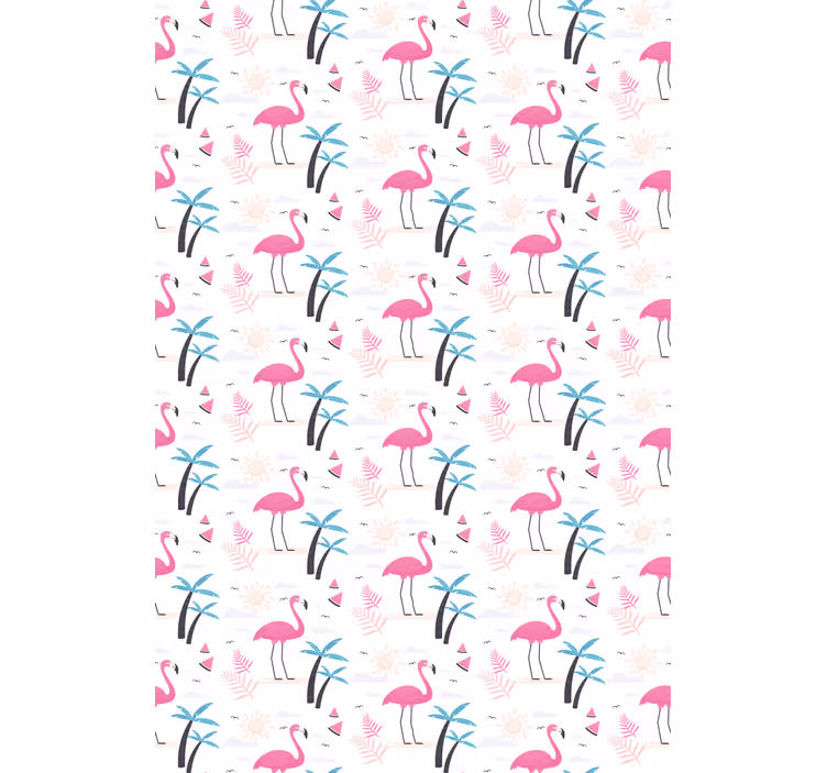 Rulou geam animale model tropical flamingo - TenStickers