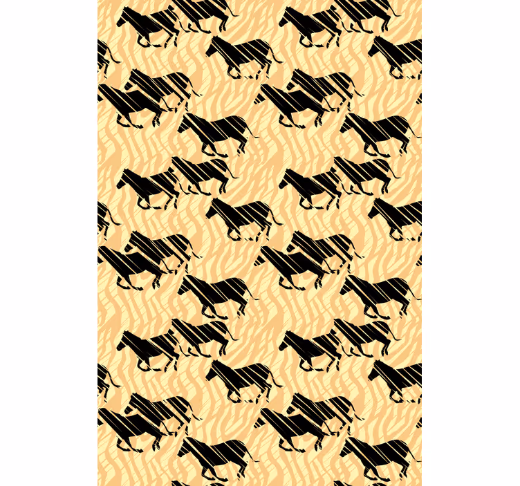 Rulou geam animale model de cal stilizat - TenStickers