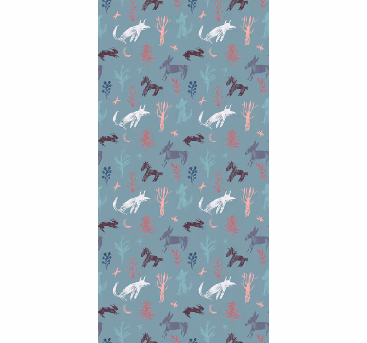 Rulou geam animale motivul animalelor de pădure - TenStickers