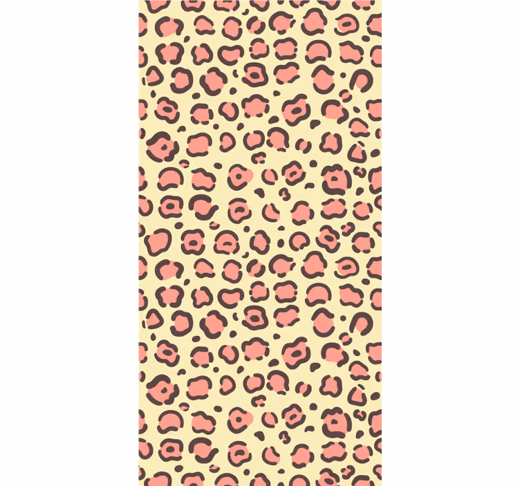 Rulou geam animale leopard roz și galben - TenStickers