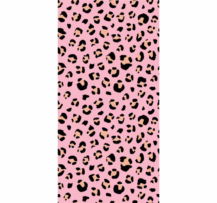 Desen animat roz model leopard Rulouri pentru copii - TenStickers