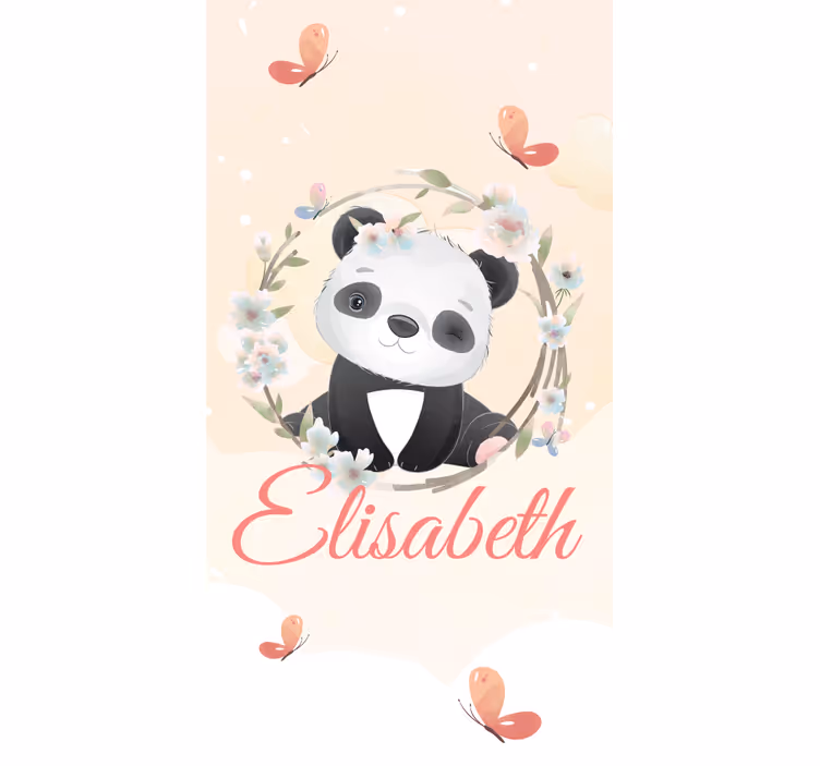 Rulou geam pentru copii pui de panda cu nume - TenStickers