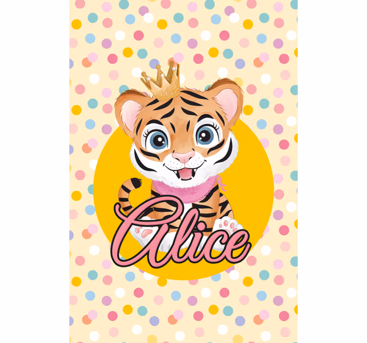 Rulou geam pentru copii pui de tigru personalizat - TenStickers