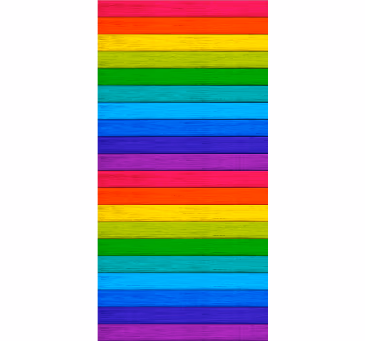 Rulou geam texturi scânduri de lemn curcubeu - TenStickers