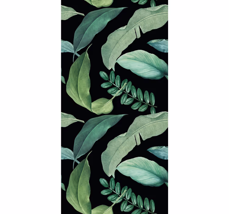 Rulou geam flori și plante design de verdeață luxuriantă - TenStickers