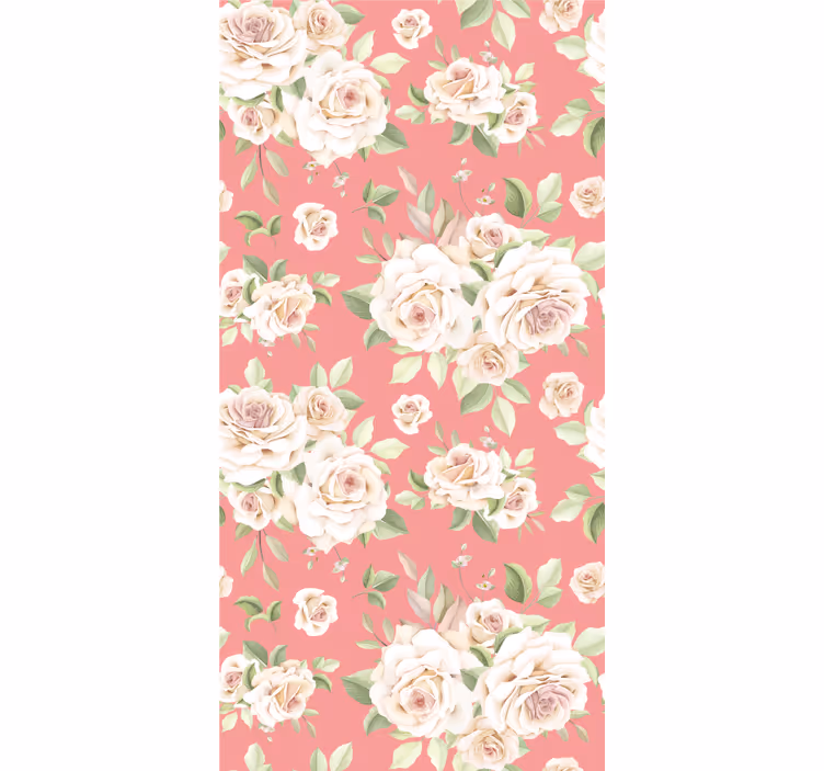 Rulou geam cantină model floral de trandafiri - TenStickers