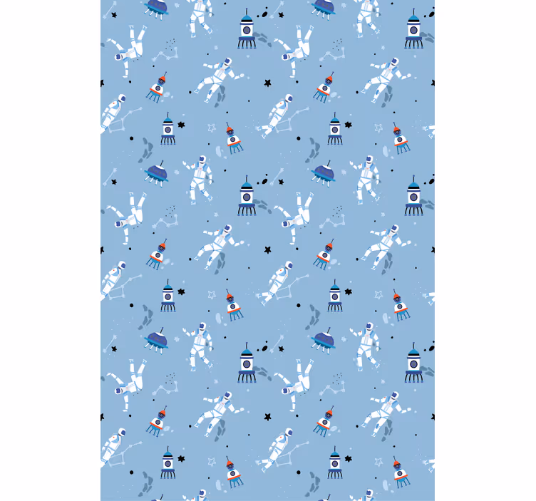 Jaluzele cu rolete Geek astronauți și rachete - TenStickers