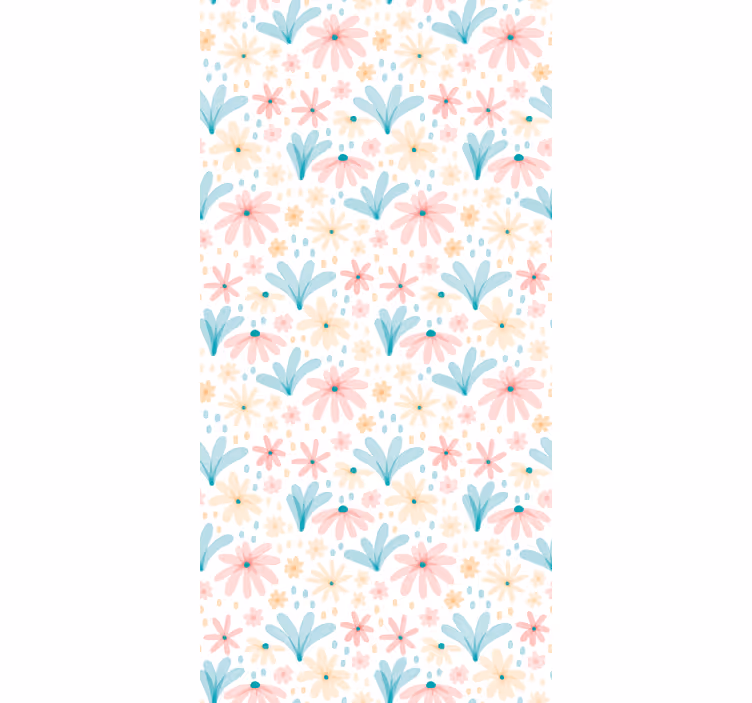Rulou geam flori și plante model de margarete florale - TenStickers
