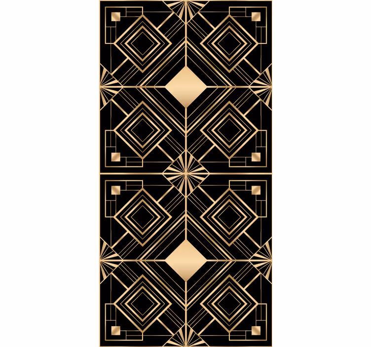 Rulou geam modern model geometric auriu - TenStickers
