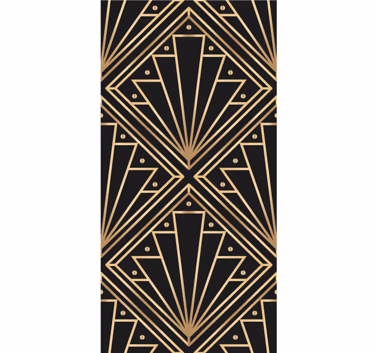 „art deco” forme aurii Rulouri elegant - TenStickers