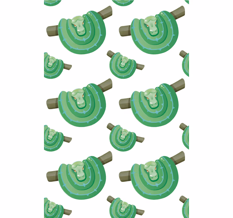 Rulou geam animale design de șarpe verde - TenStickers