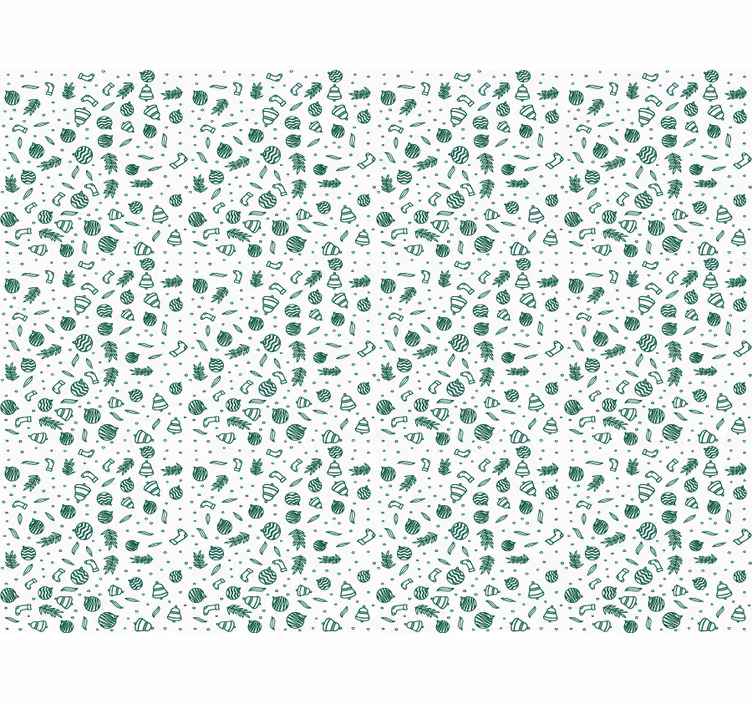 Rulou geam originalul motiv verde de crăciun - TenStickers