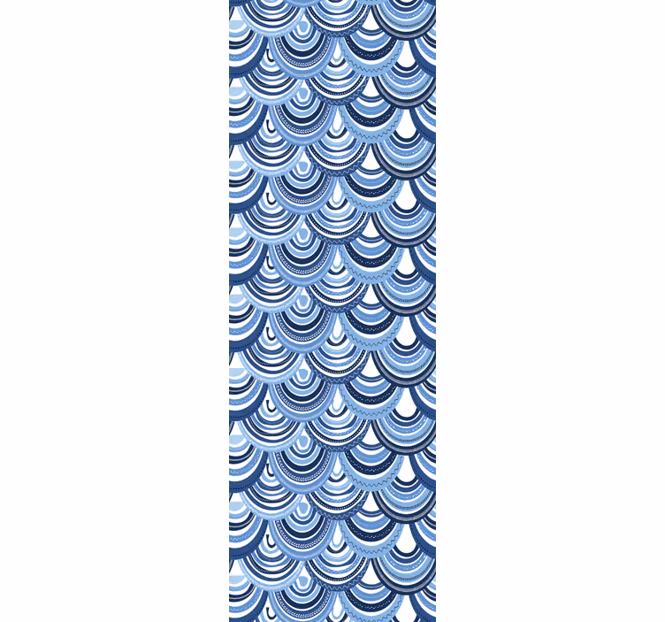 Rulou geam texturi modele de valuri albastre - TenStickers