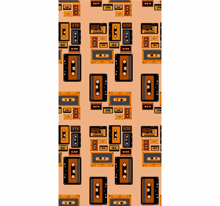 Rulou geam vintage casete retro - TenStickers