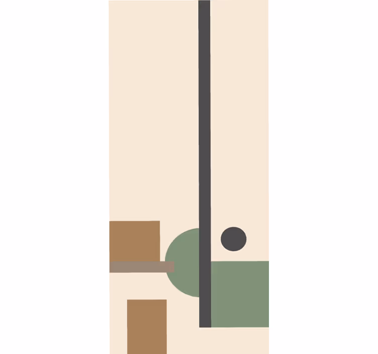 Rulou geam modern compoziție geometrică abstractă - TenStickers