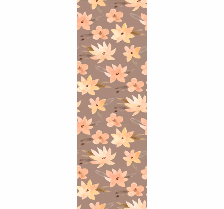 Rulou geam flori și plante model floral moale - TenStickers