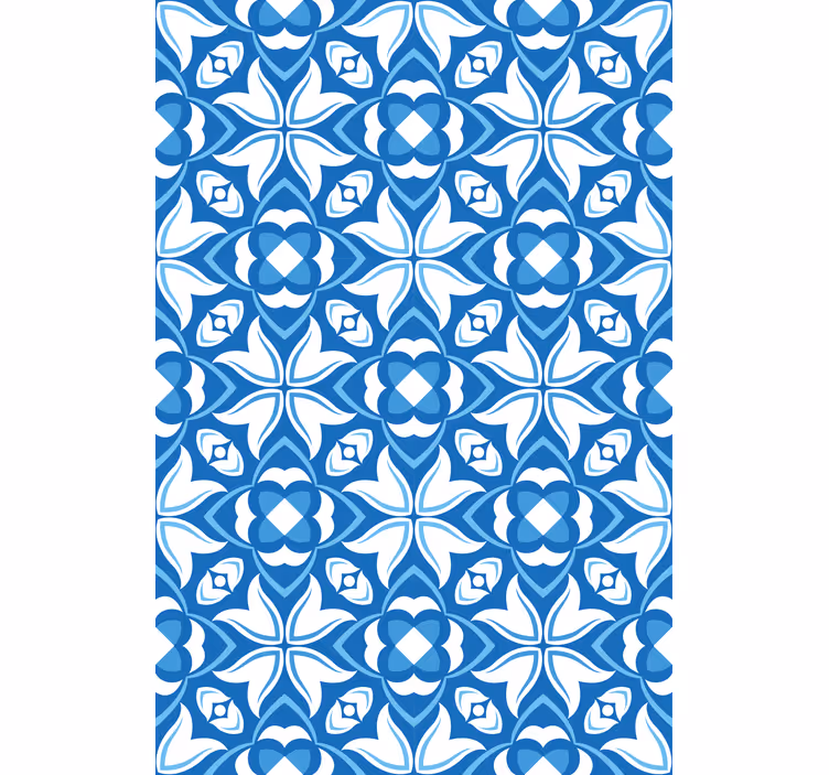 Rulou geam texturi motiv albastru complicat - TenStickers