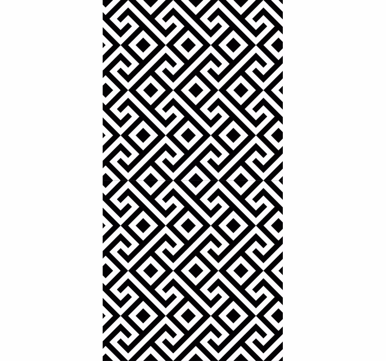 Rulou geam texturi alb negru geometric - TenStickers