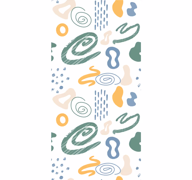 Rulou geam modern forme pictate abstracte - TenStickers