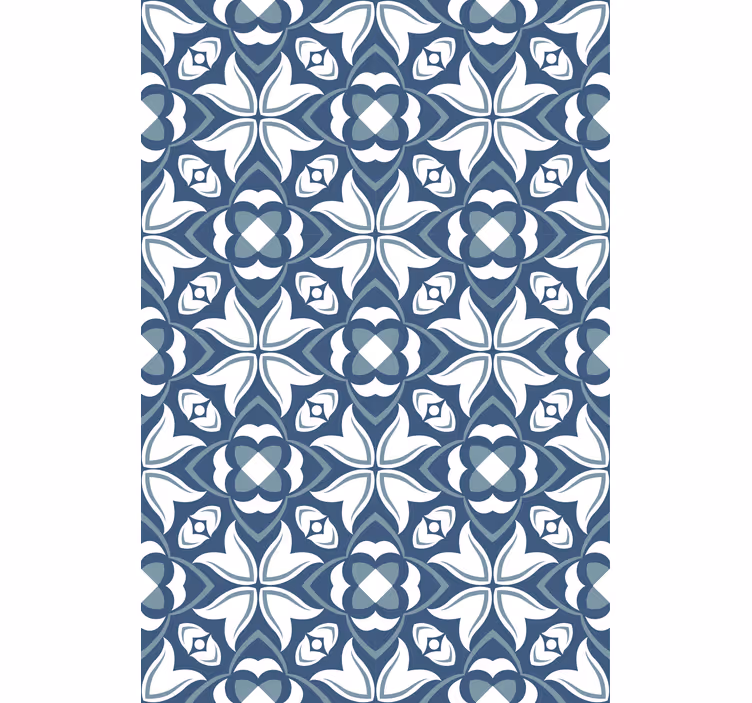 Rulou geam modern forme geometrice elegante albastre - TenStickers