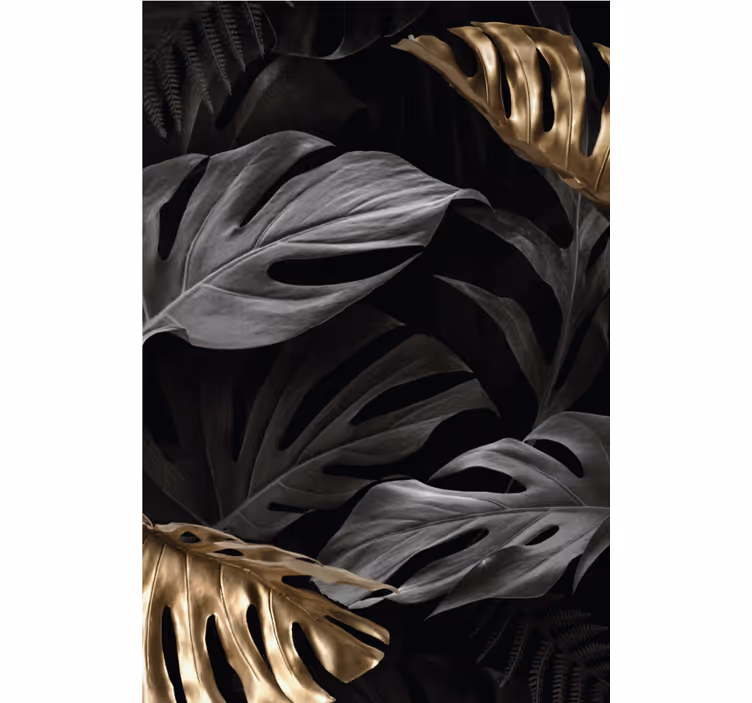 Rulou geam elegant frunze tropicale mari - TenStickers