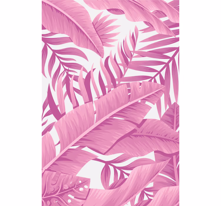 Rulou geam flori și plante motiv cu frunze tropicale - TenStickers
