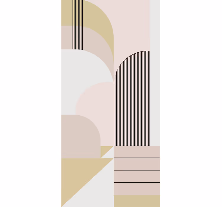 Rulou geam modern proiectarea curbei geometrice - TenStickers