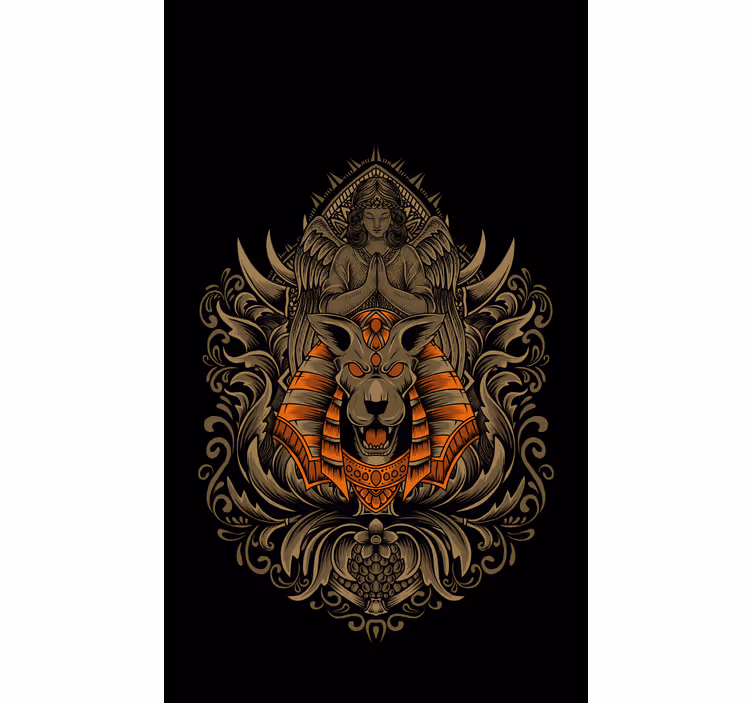 Rulou geam design cap de leu - TenStickers
