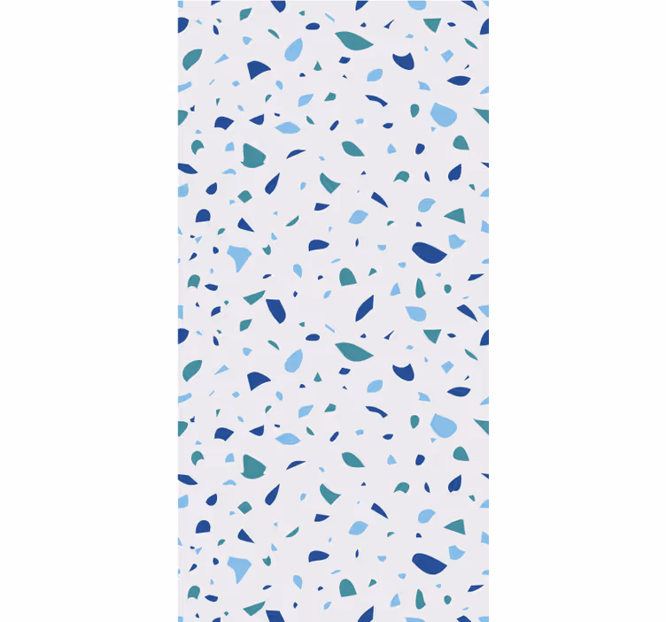 Rulou geam texturi efect de terrazzo albastru - TenStickers