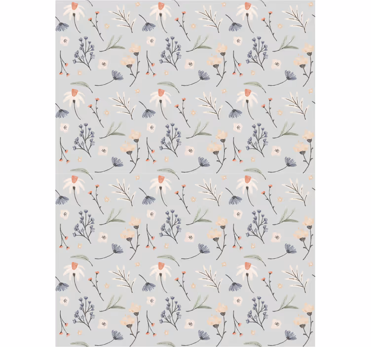 Rulou geam floral elemente delicate - TenStickers