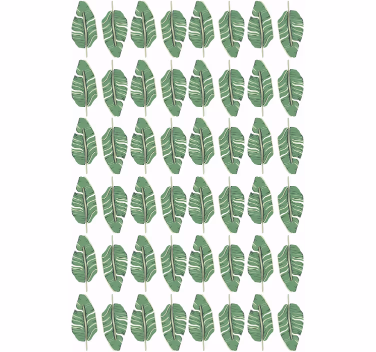 Rulou geam flori și plante motiv cu model de frunze - TenStickers