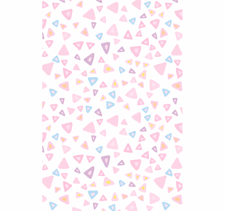 Rulou geam pentru copii modele de triunghi roz - TenStickers