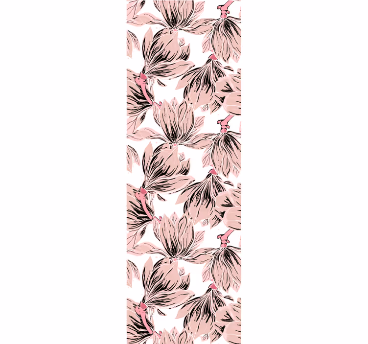 Rulou geam flori și plante aranjament elegant - TenStickers