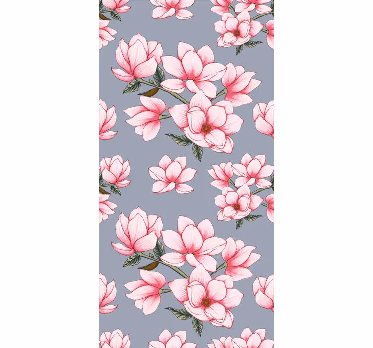 Rulou geam flori și plante model flori de magnolie - TenStickers