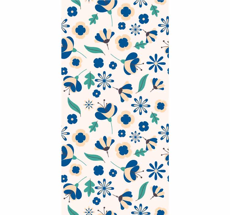 Rulou geam flori și plante model floral botanic - TenStickers