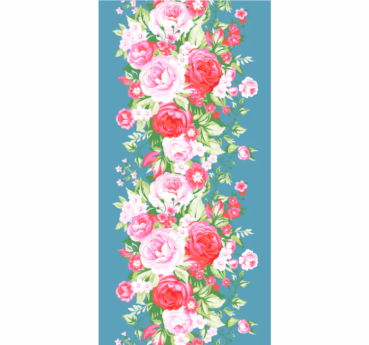 Rulou geam floral trandafiri si flori - TenStickers