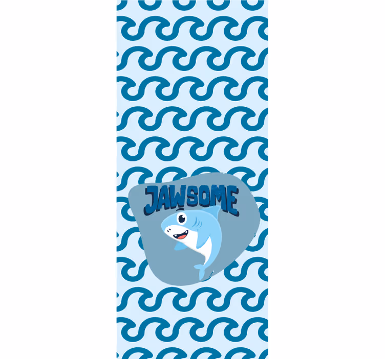 Rulou geam pentru copii pui de rechin cu nume - TenStickers