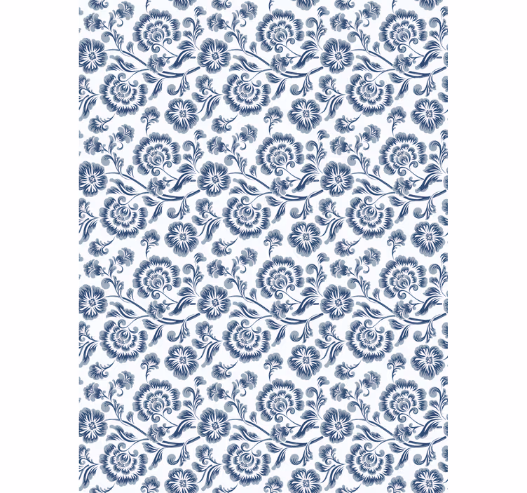 Rulou geam floral temă gri elegantă - TenStickers
