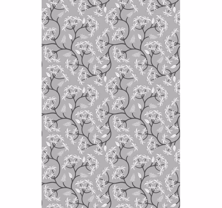 Rulou geam flori și plante ramuri florale elegante - TenStickers