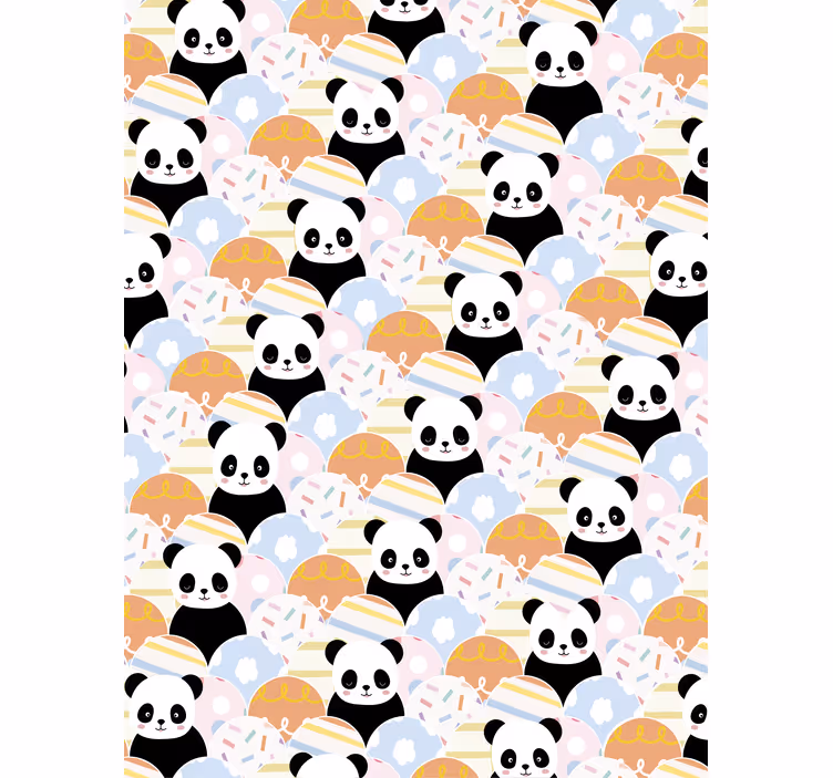 Rulou geam pentru copii petrecere bebe panda - TenStickers