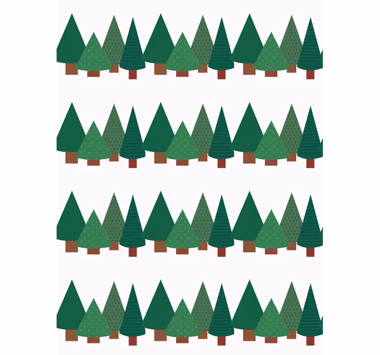 Rulou geam copaci model de pădure simplu - TenStickers