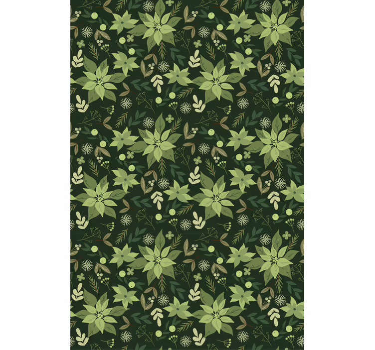 Rulou geam flori și plante flora verde luxuriantă - TenStickers