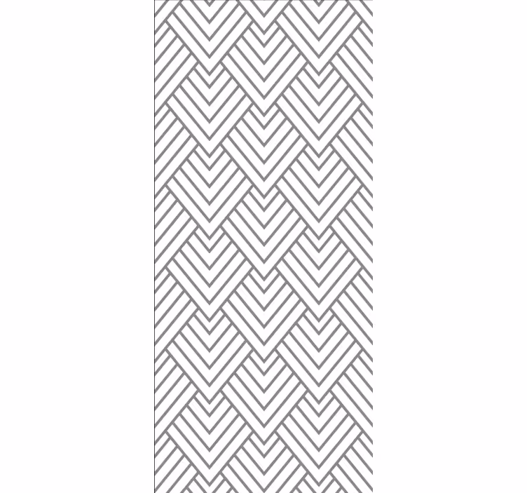 Rulou geam baie design gri cu chevron - TenStickers