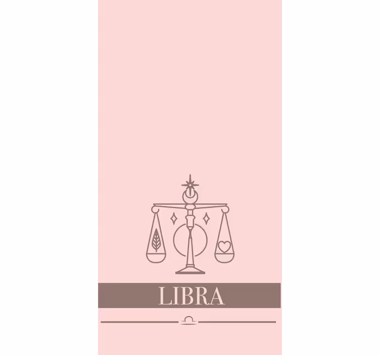 Rulou geam cu fraze simbolul zodiacal balanță - TenStickers