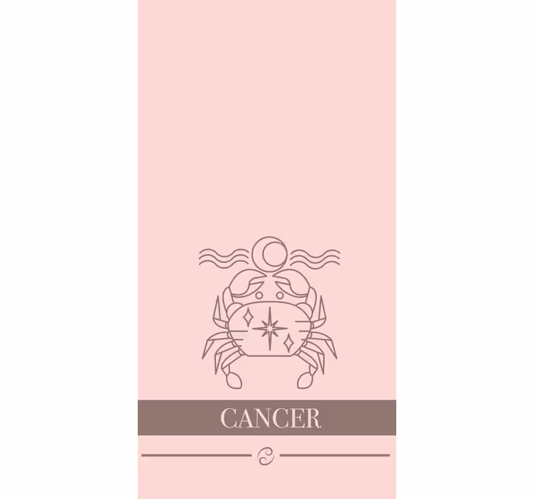 Rulou geam cu fraze emblema zodiacală a cancerului - TenStickers